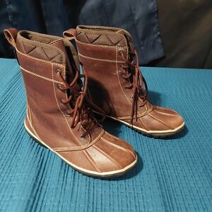 LL Bean Womena Brown Lace-Up Outdoor Boots